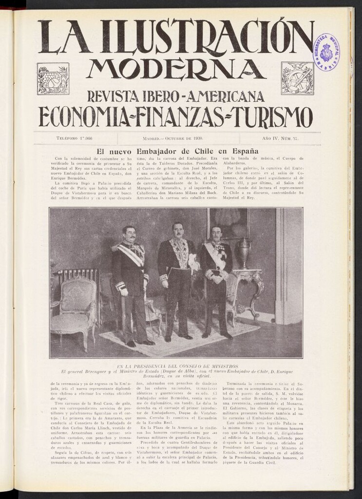 Miniatura de La Ilustración Moderna Ibero-Americana de octubre de 1930, nº 37