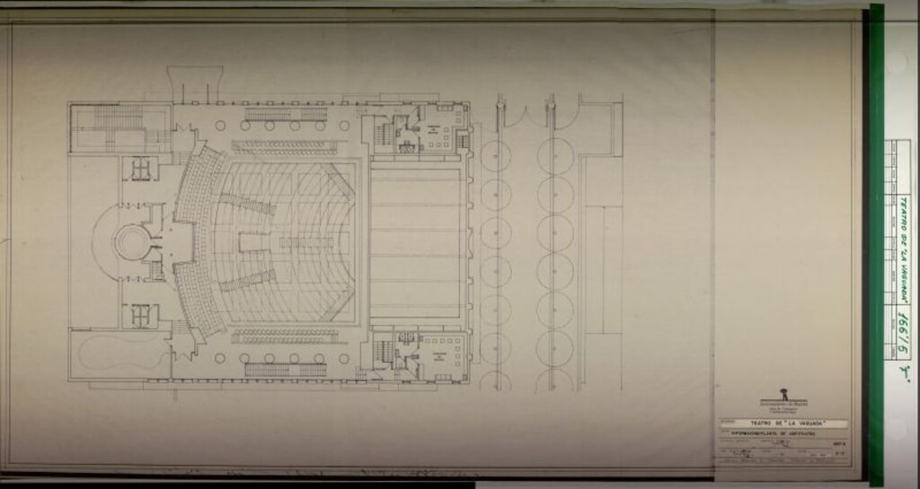 Miniatura de Planos del Teatro de "La Vaguada". Planta de anfiteatro (166/5-F)