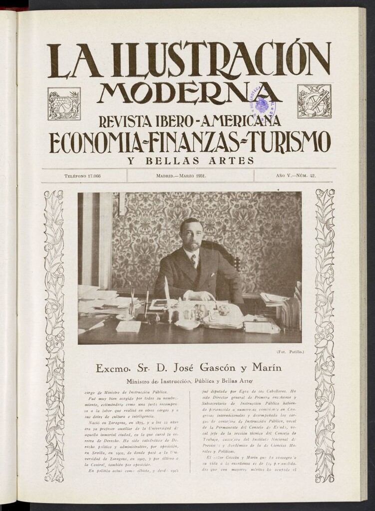 Miniatura de La Ilustración Moderna Ibero-Americana de marzo de 1931, nº 42