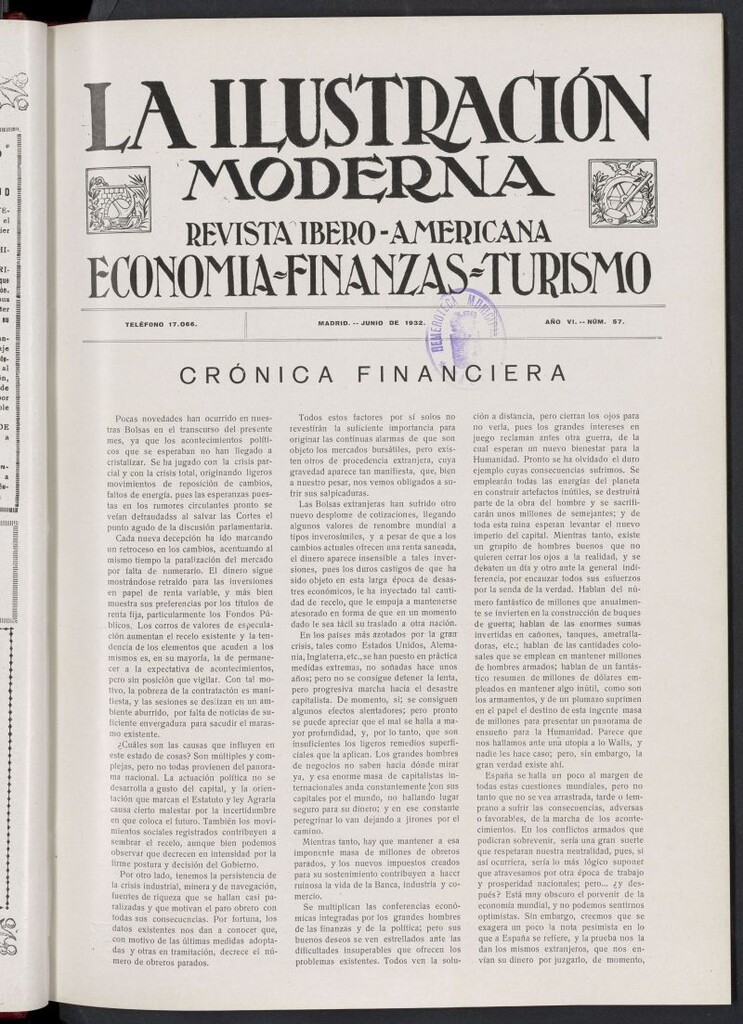 Miniatura de La Ilustración Moderna Ibero-Americana de junio de 1932, nº 57