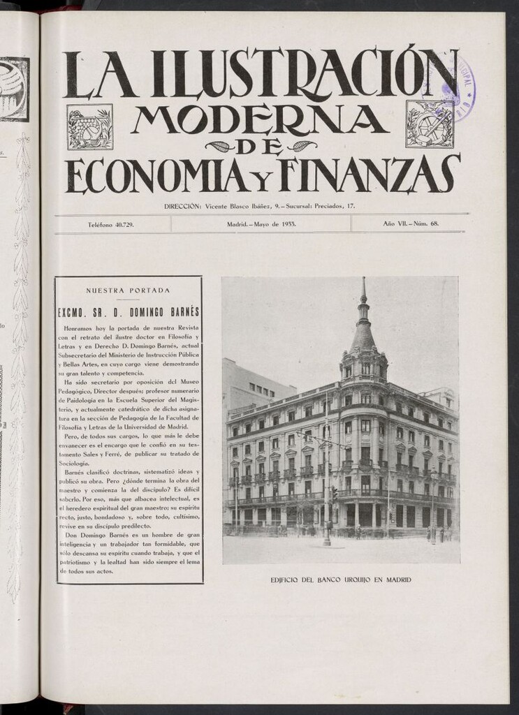 Miniatura de La Ilustración Moderna Ibero-Americana de mayo de 1933, nº 68