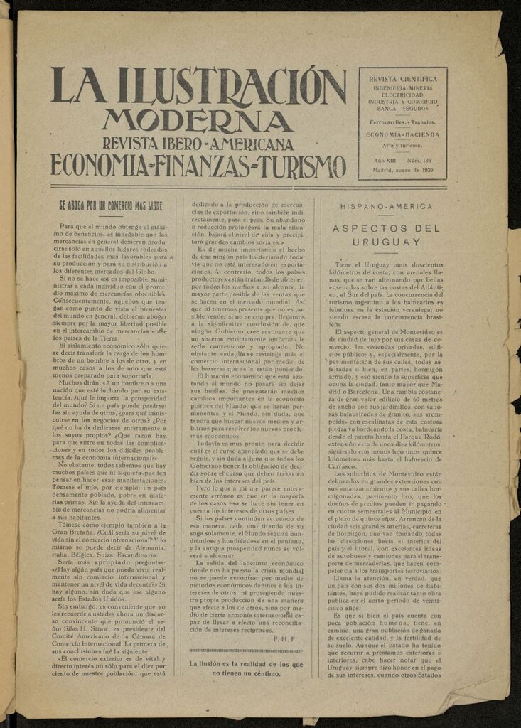 Miniatura de La Ilustración Moderna Ibero-Americana de enero de 1939, nº 136