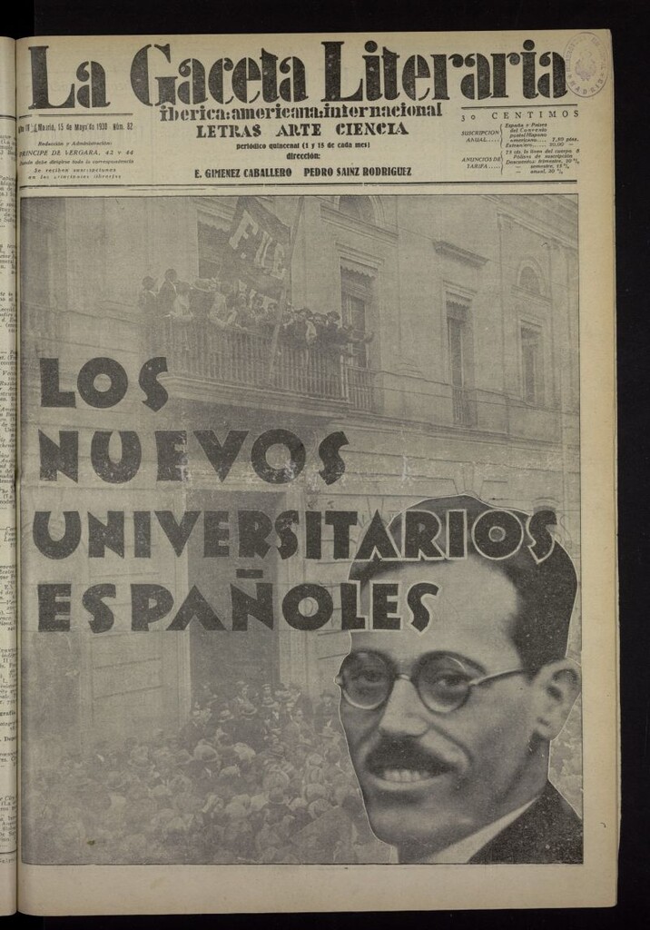Miniatura de La Gaceta Literaria : ibérica, americana, internacional del 15 de mayo de 1930, nº 82