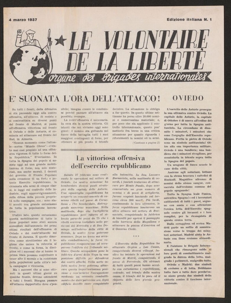 Miniatura de Le Volontaire de la Liberté : Organe des Brigades Internationales