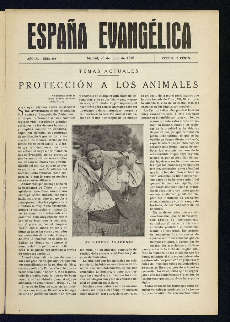 Miniatura de España Evangélica del 28 de junio de 1928, nº 440