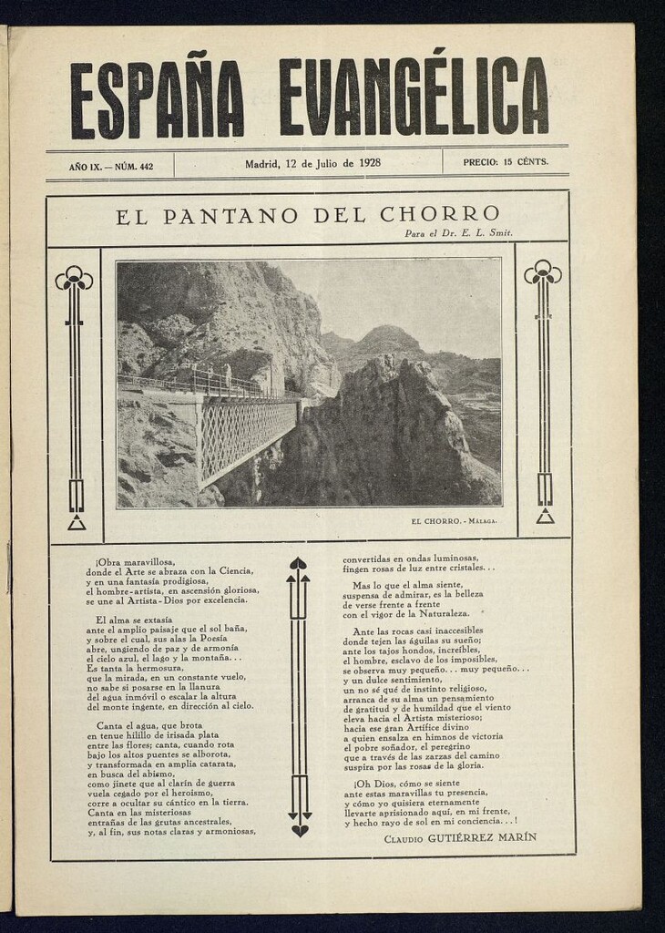 Miniatura de España Evangélica del 12 de julio de 1928, nº 442