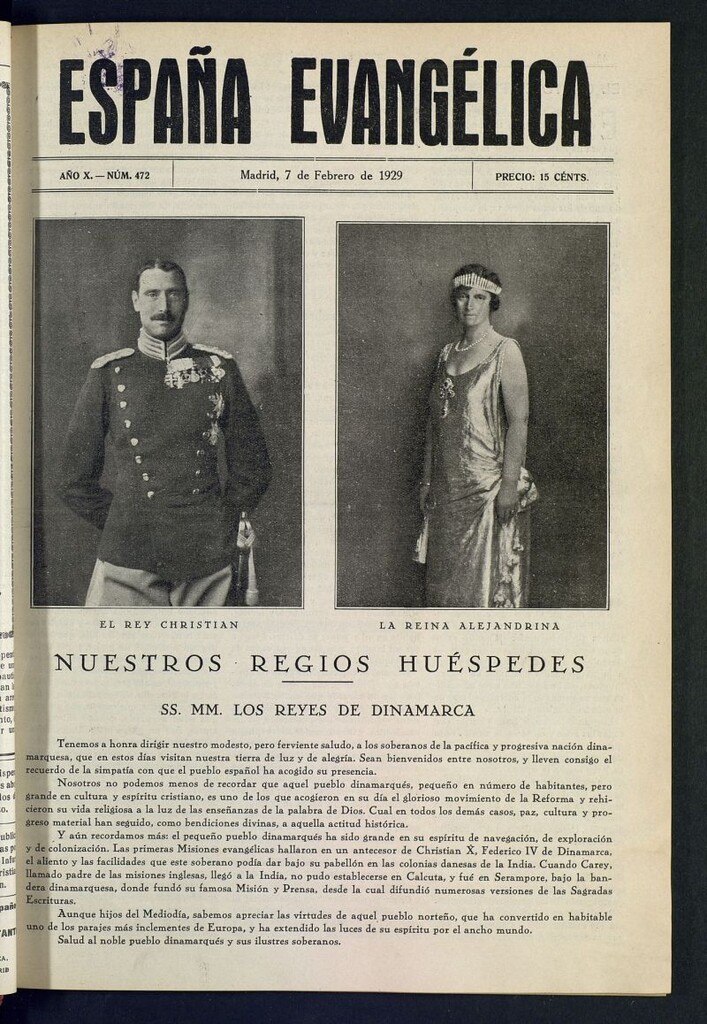 Miniatura de España Evangélica del 7 de febrero de 1929, nº 472