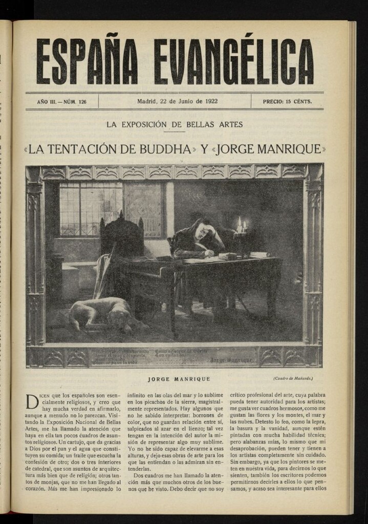 Miniatura de España Evangélica del 22 de junio de 1922, nº 126