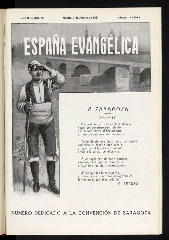 Miniatura de España Evangélica del 3 de agosto de 1922, nº 132