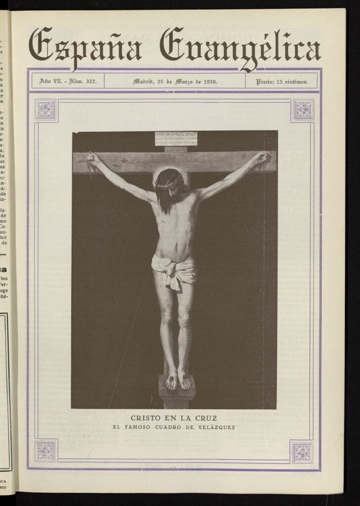 Miniatura de España Evangélica del 25 de marzo de 1926, nº 322