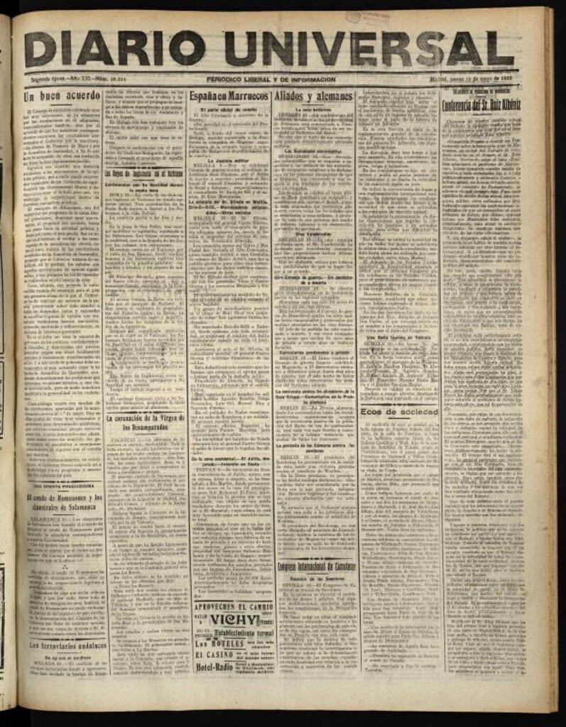 Miniatura de España Evangélica del 22 de abril de 1926, nº 326