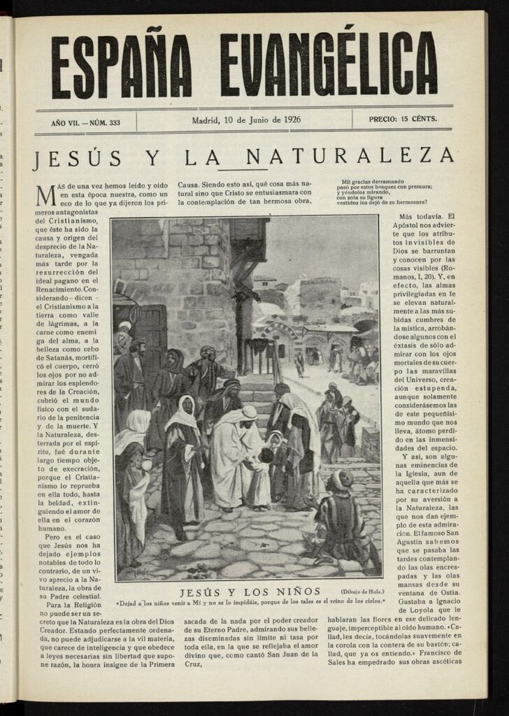 Miniatura de España Evangélica del 10 de junio de 1926, nº 333