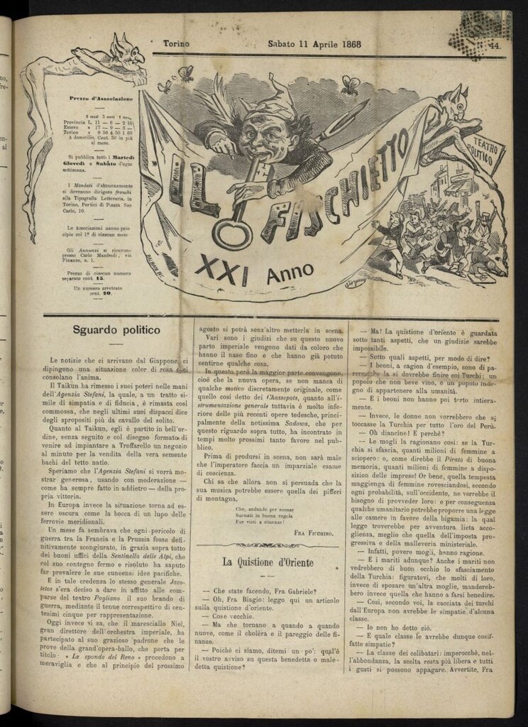 Miniatura de Il Fischietto del 11 de abril de 1868, nº 44