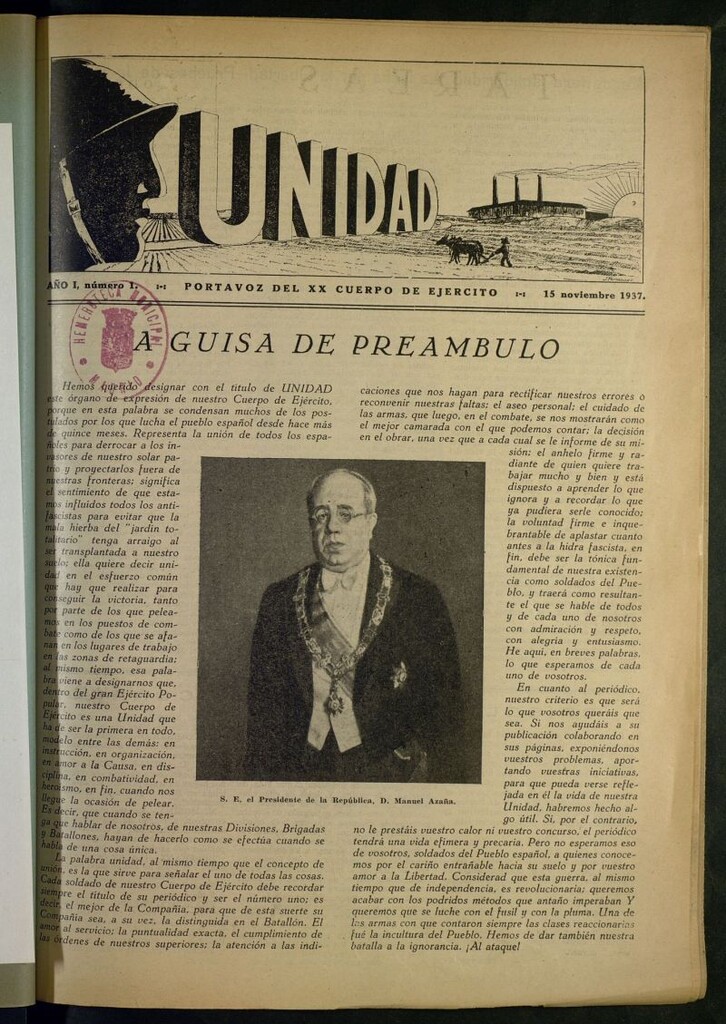 Miniatura de Unidad : portavoz del XX Cuerpo de Ejército
