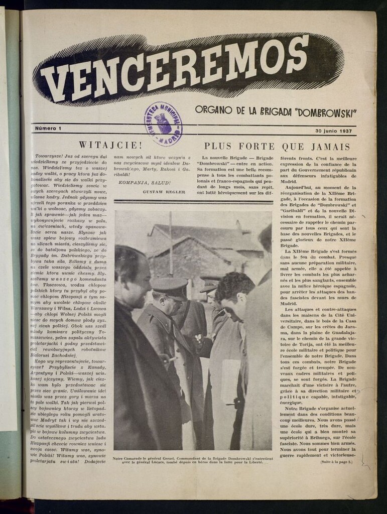 Miniatura de Venceremos : órgano de la Brigada Dombrowski