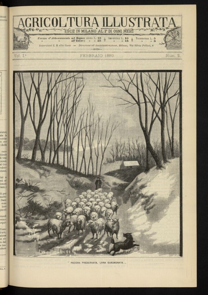 Miniatura de L´Agricoltura Illustrata de febrero de 1889, nº 2