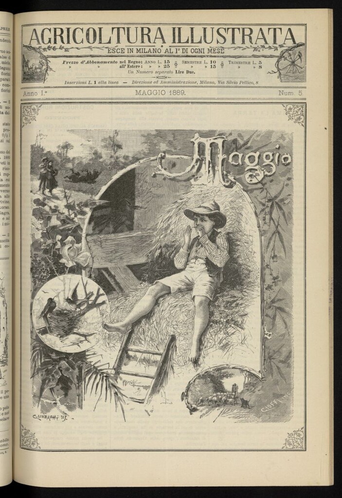 Miniatura de L´Agricoltura Illustrata de mayo de 1889, nº 5
