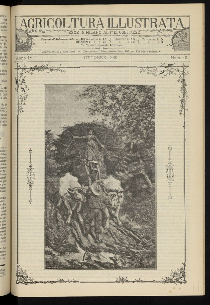 Miniatura de L´Agricoltura Illustrata de octubre de 1889, nº 10