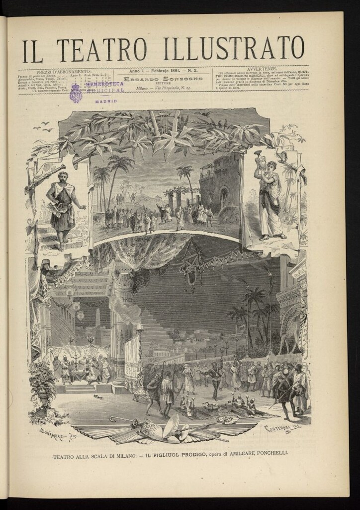 Miniatura de Il Teatro illustrato de febrero de 1881, nº 2