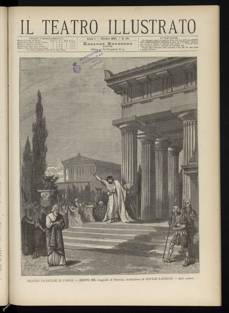 Miniatura de Il Teatro illustrato de octubre de 1881, nº 10