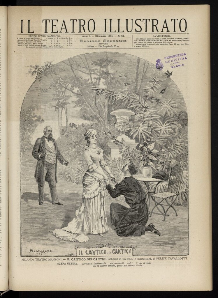 Miniatura de Il Teatro illustrato de diciembre de 1881, nº 12