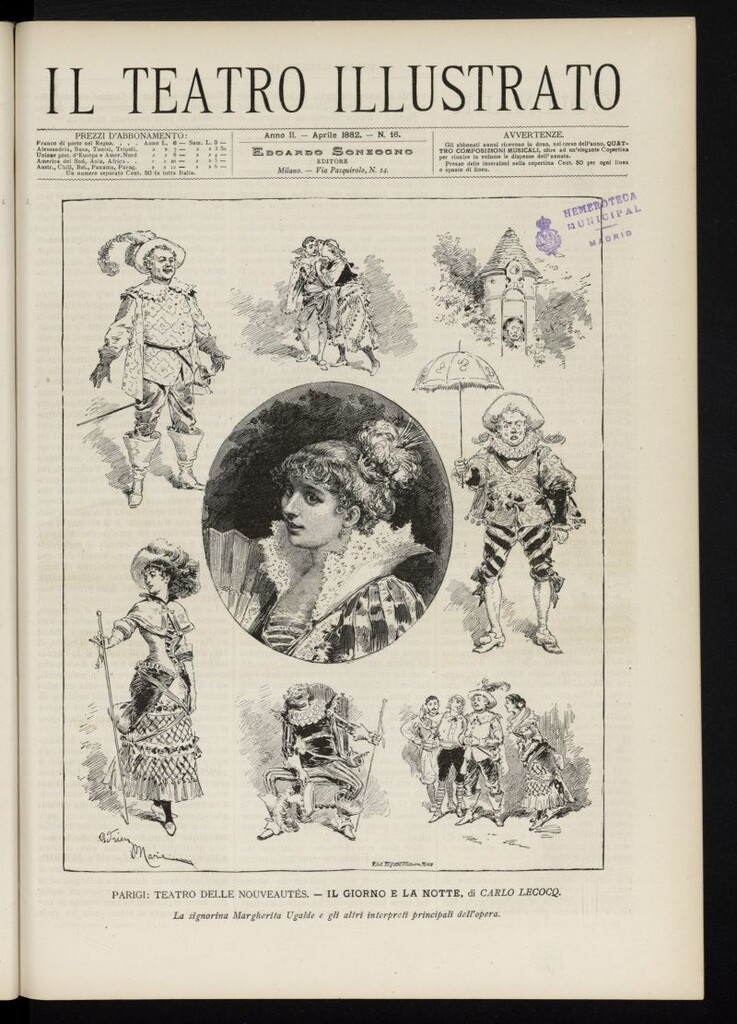 Miniatura de Il Teatro illustrato de abril de 1882, nº 16