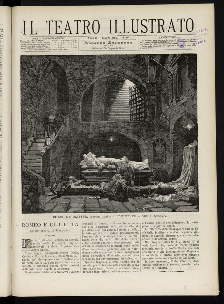Miniatura de Il Teatro illustrato de junio de 1882, nº 18
