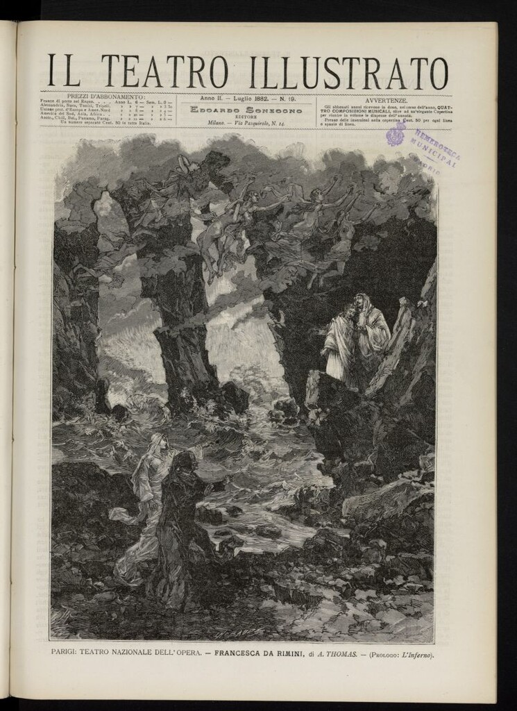 Miniatura de Il Teatro illustrato de julio de 1882, nº 19