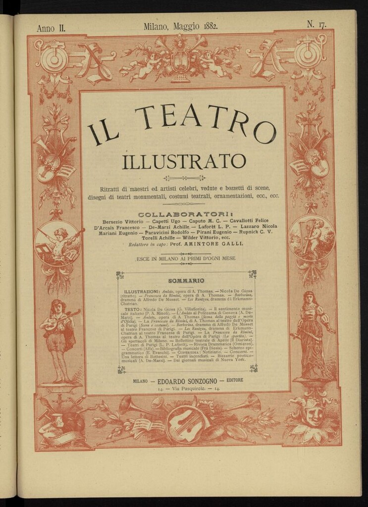 Miniatura de Il Teatro illustrato de mayo de 1882, suplemento al nº 17