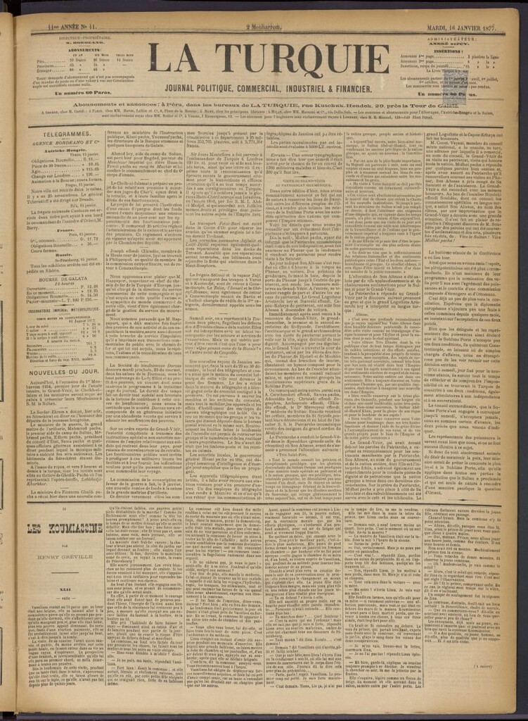 Miniatura de La Turquie del 16 de enero de 1877, nº 11