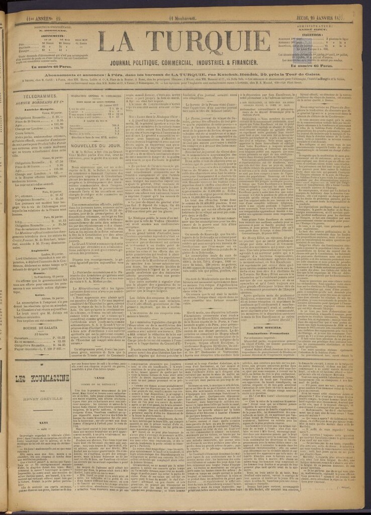 Miniatura de La Turquie del 25 de enero de 1877, nº 19