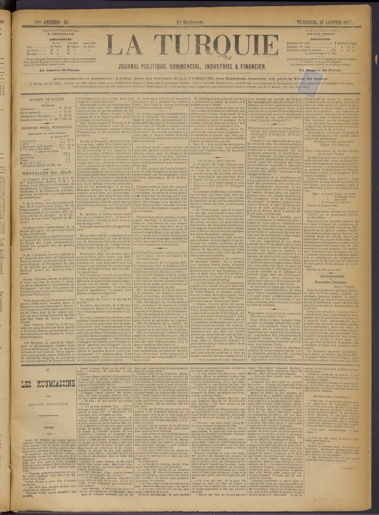 Miniatura de La Turquie del 26 de enero de 1877, nº 20