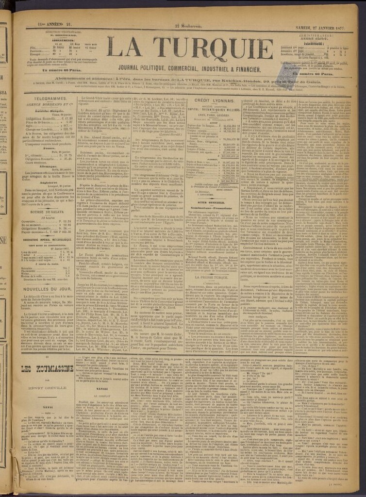 Miniatura de La Turquie del 27 de enero de 1877, nº 21