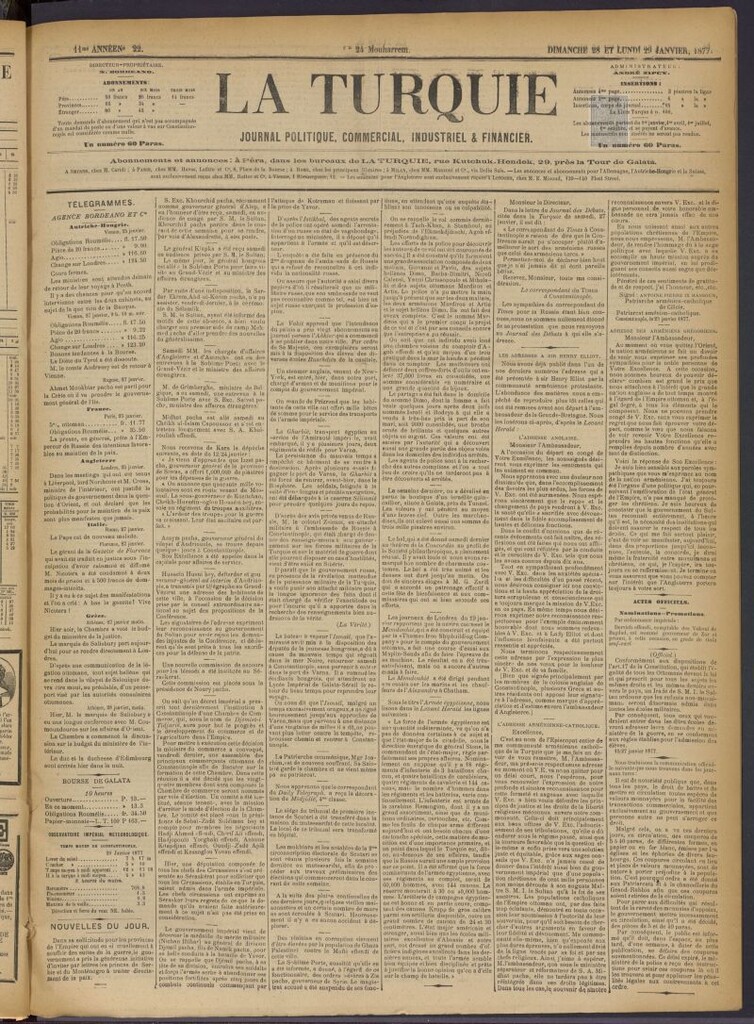 Miniatura de La Turquie del 28 y 29 de enero de 1877, nº 22