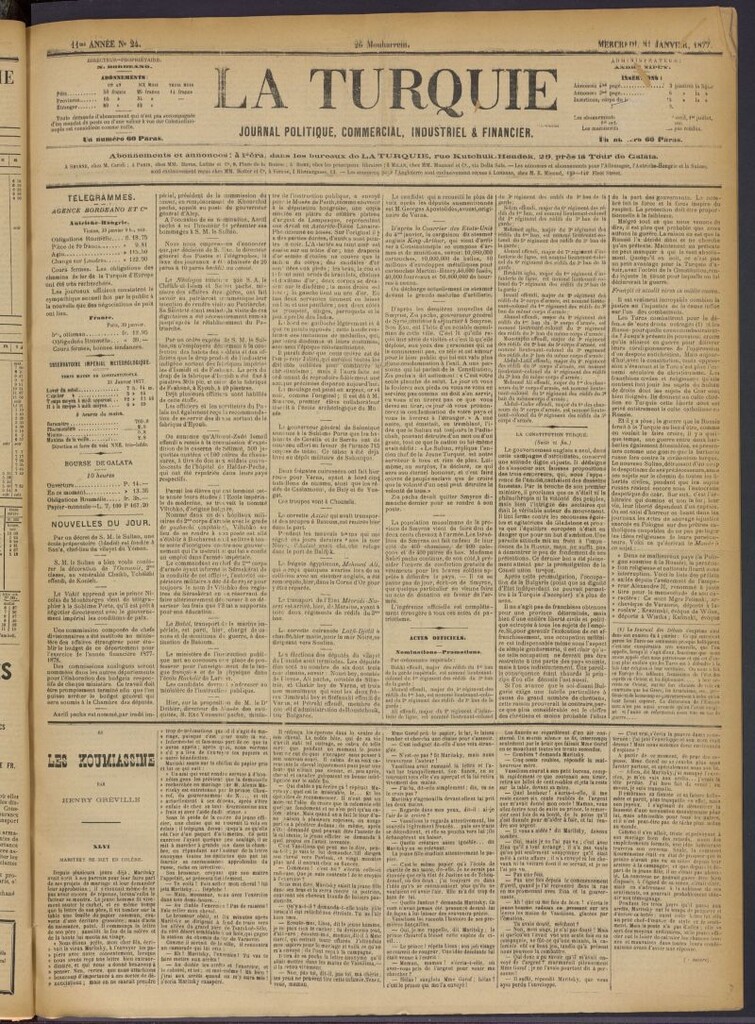 Miniatura de La Turquie del 31 de enero de 1877, nº 24