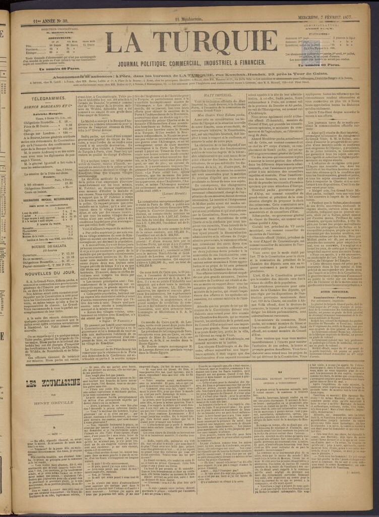 Miniatura de La Turquie del 7 de febrero de 1877, nº 30