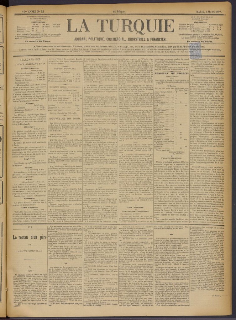 Miniatura de La Turquie del 6 de marzo de 1877, nº 53