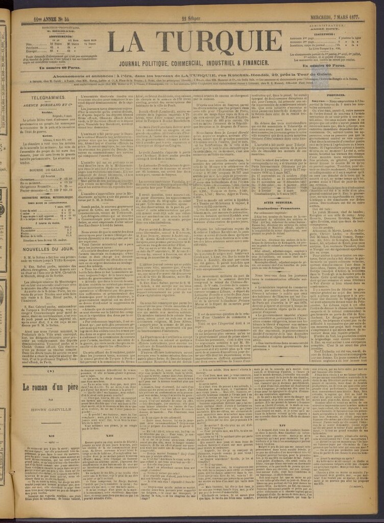 Miniatura de La Turquie del 7 de marzo de 1877, nº 54