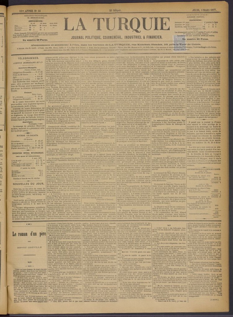 Miniatura de La Turquie del 8 de marzo de 1877, nº 55