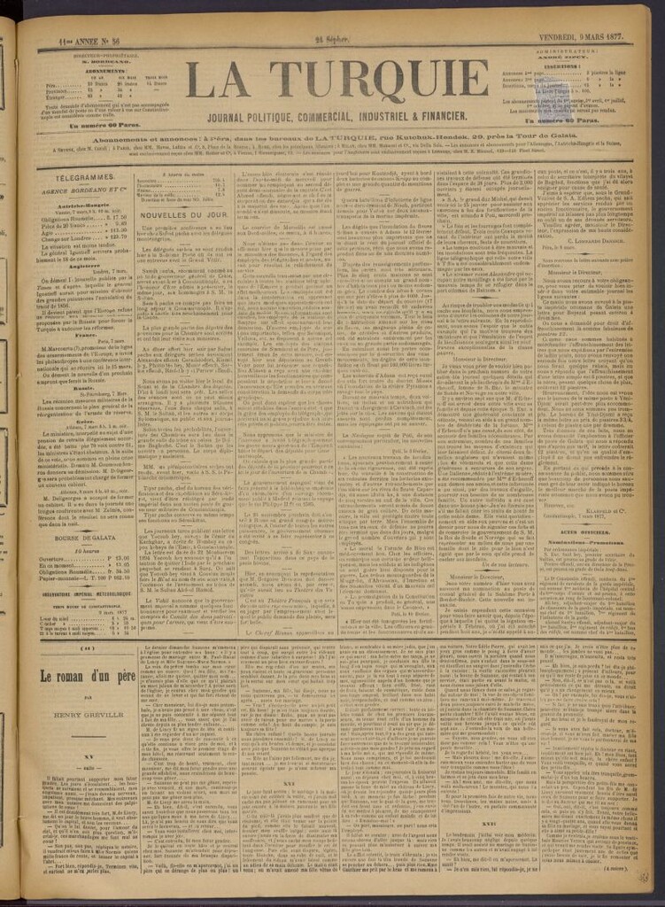 Miniatura de La Turquie del 9 de marzo de 1877, nº 56