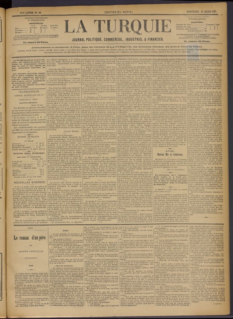 Miniatura de La Turquie del 21 de marzo de 1877, nº 66
