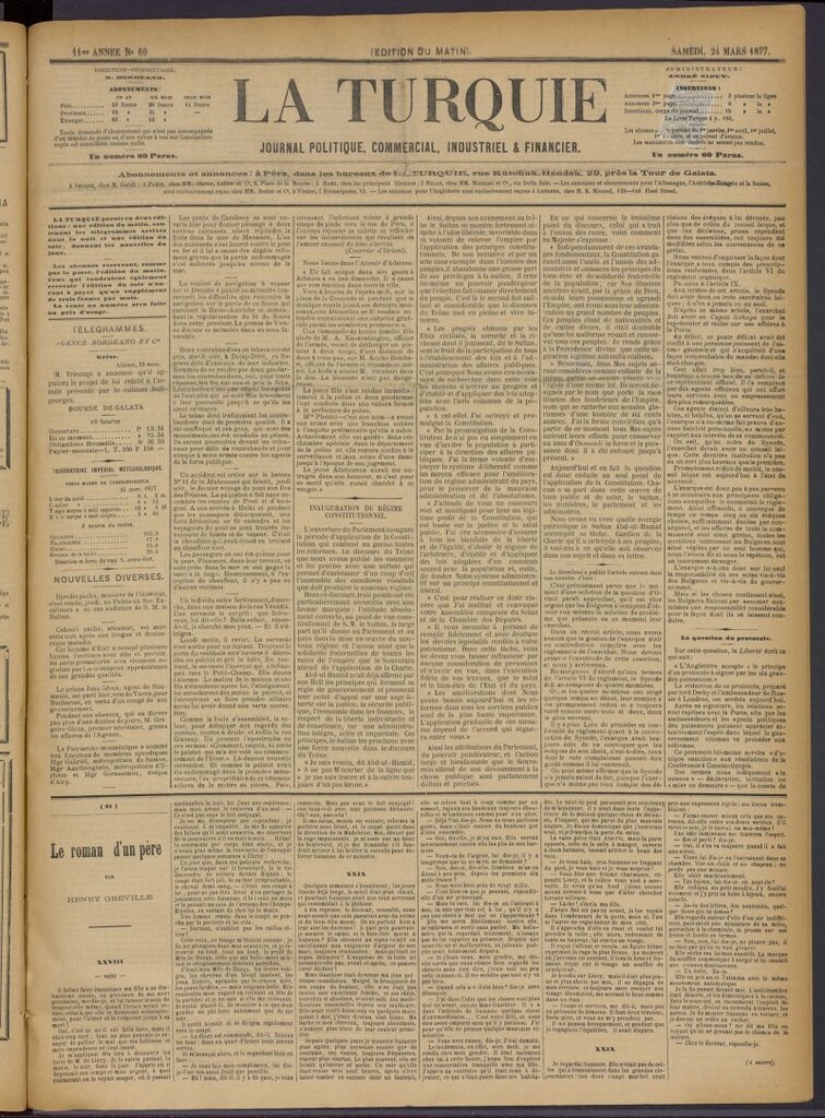 Miniatura de La Turquie del 24 de marzo de 1877, nº 69