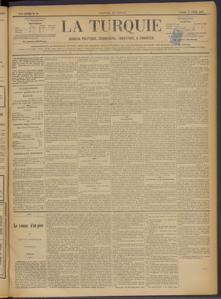 Miniatura de La Turquie del 17 de abril de 1877, nº 85