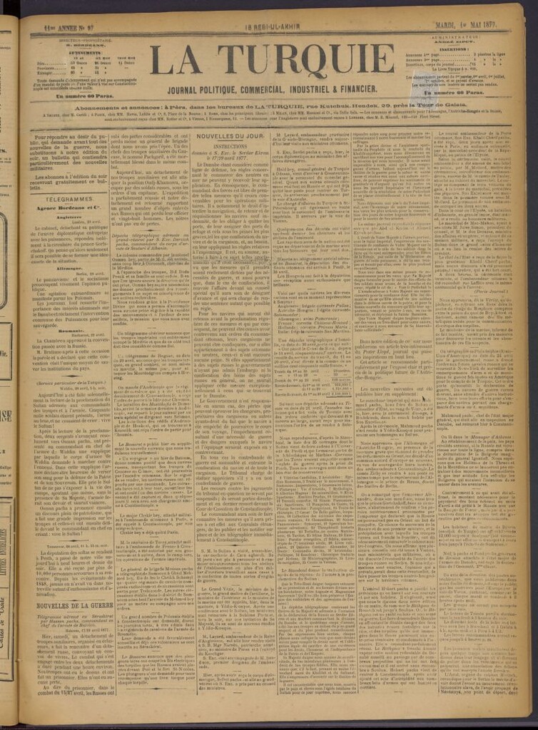 Miniatura de La Turquie del 1 de mayo de 1877, nº 97