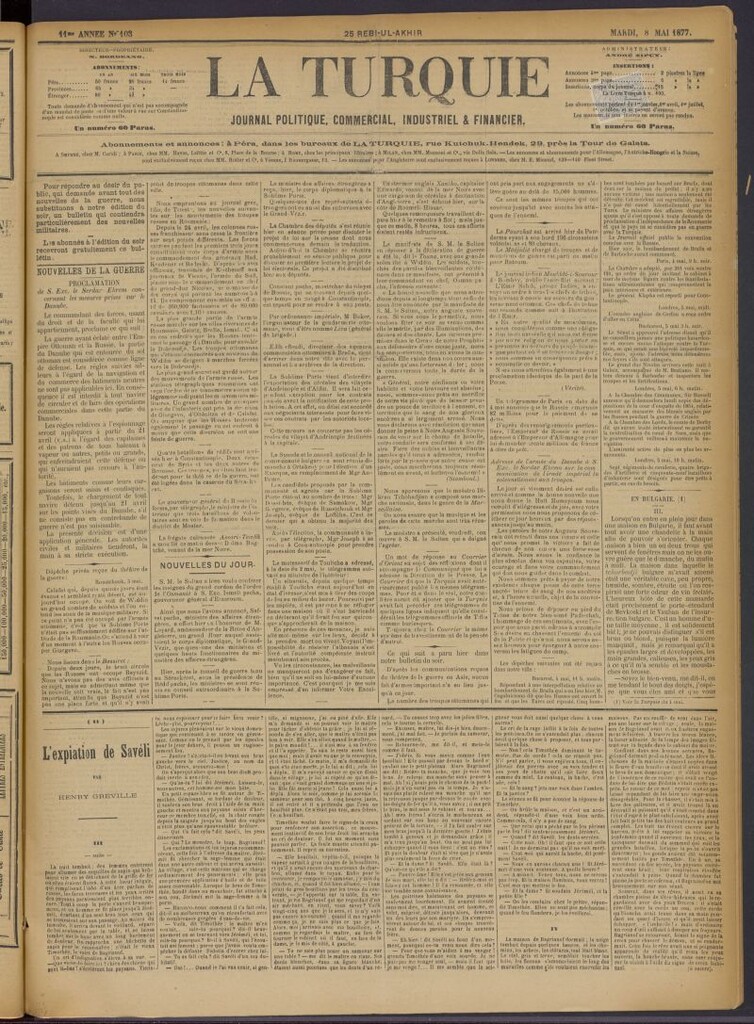 Miniatura de La Turquie del 8 de mayo de 1877, nº 103