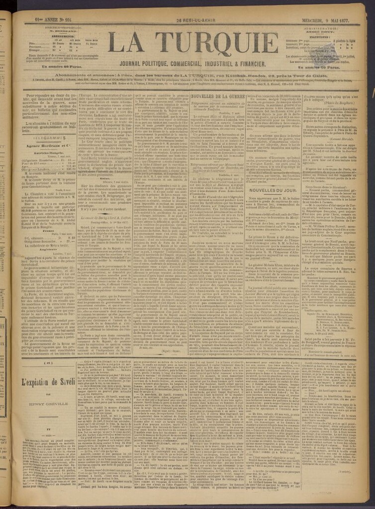Miniatura de La Turquie del 9 de mayo de 1877, nº 104