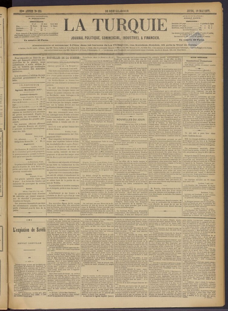 Miniatura de La Turquie del 10 de mayo de 1877, nº 105