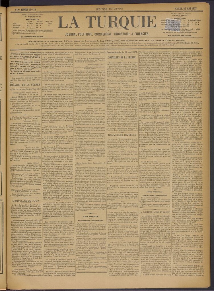 Miniatura de La Turquie del 22 de mayo de 1877, nº 115