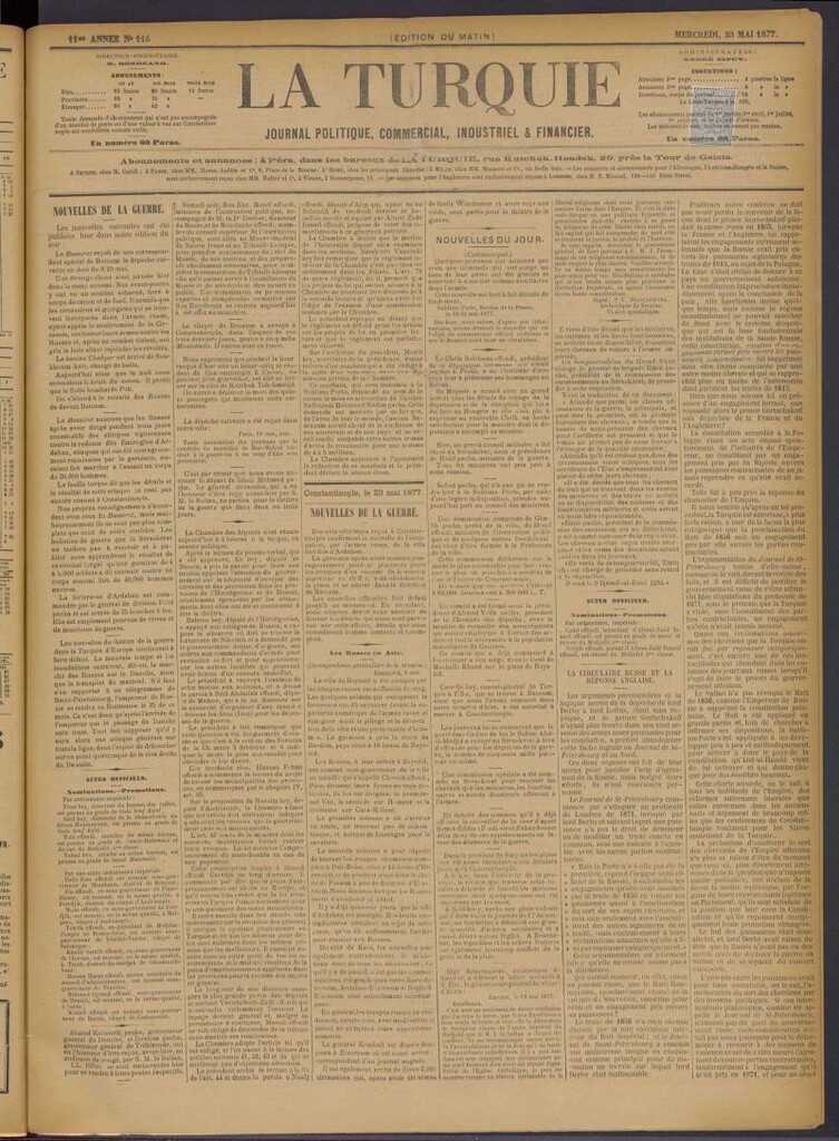 Miniatura de La Turquie del 23 de mayo de 1877, nº 116