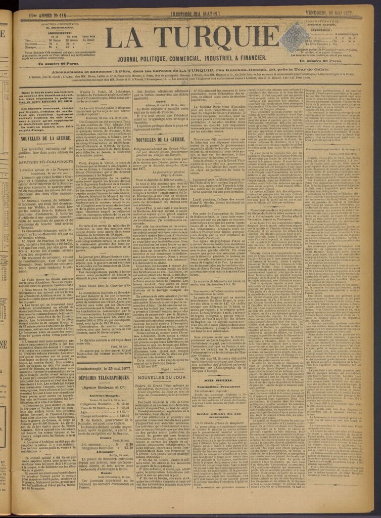 Miniatura de La Turquie del 25 de mayo de 1877, nº 118